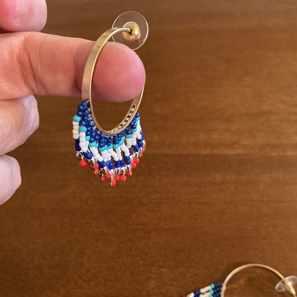 🎈3/$25🎈Rebecca Minkoff Fringe Hoop Earrings 🆕 - Picture 4 of 4